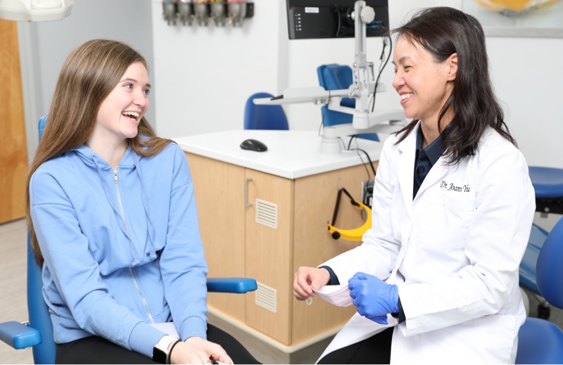 teen patient smiling during visit